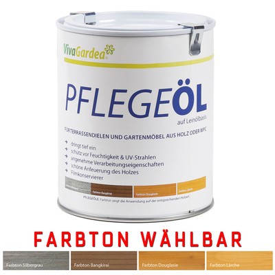 19,96 € / l ROGGEMANN PFLEGEÖL 2,5 l HOLZ + WPC BANGKIRAI DOUGLASIE LÄRCHE GRAU