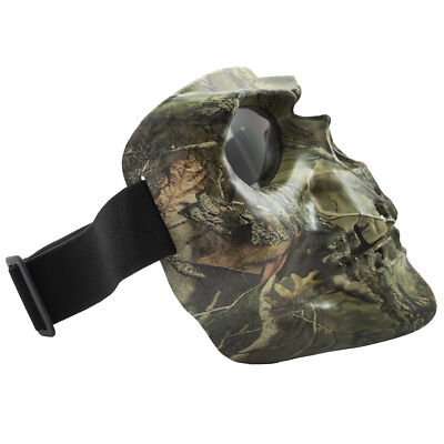 Global Vision Skull Mask Motorcycle Full Face Riding Goggles Camo w/ Smoke Lens