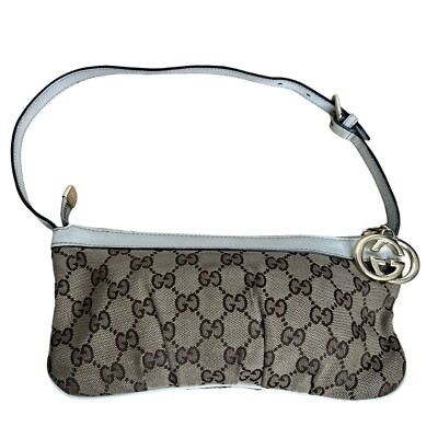 Gucci Small Pouchette Mini Bag Vintage Monogram Y2K Authentic