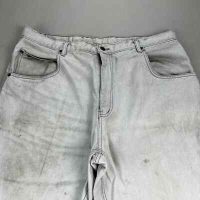 Vintage LA Gate Jeans Mens 40 Gray Denim Baggy Fit Straight Leg Hip Hop Skater