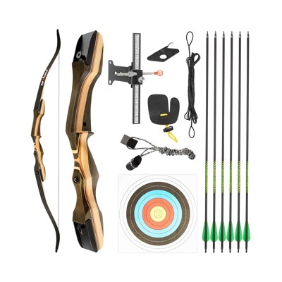 TIDEWE Recurve Bow and Arrow Set for Adult & Youth Beginner, Wooden 45LBS