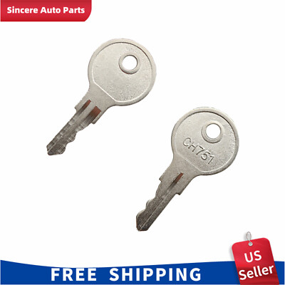 2 Keys Fits RV Replacement Baggage Door Key Ch751 RV Compartment Key Standard