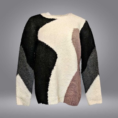 LOGO by Lavish Lori Goldstein Women's Top Sweater Sz M Brown