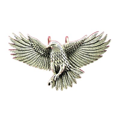 Peter Stone Sterling Silver Spread-Wing Eagle Pendant