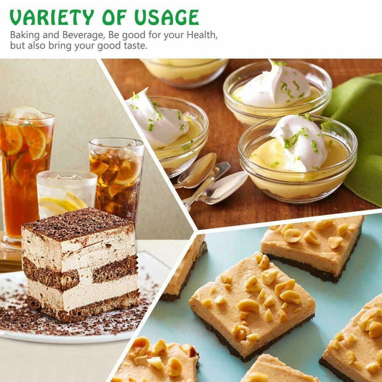 3*16oz CCnature Stevia Powder Pure Stevia Extract Powder Sweetener Substitute