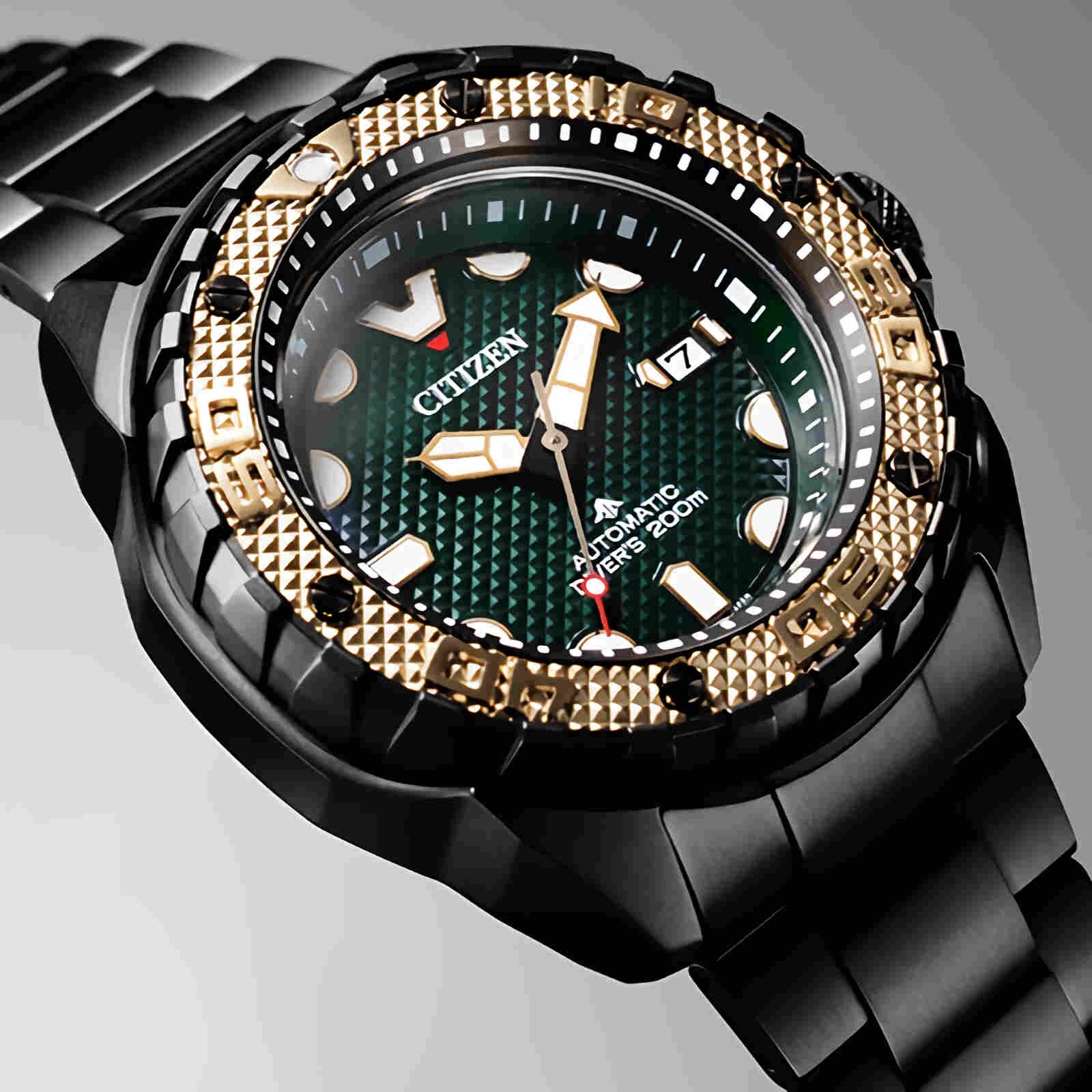 Pre-owned Citizen Promaster Nb6008-82x Automatic Green Dial Men Watch Asia Limited 500 Pcs