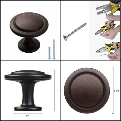 Cabinet Knobs, Ohuhu 25 Pack Oil Rubbed Bronze Knobs, Suitable for Kitchen