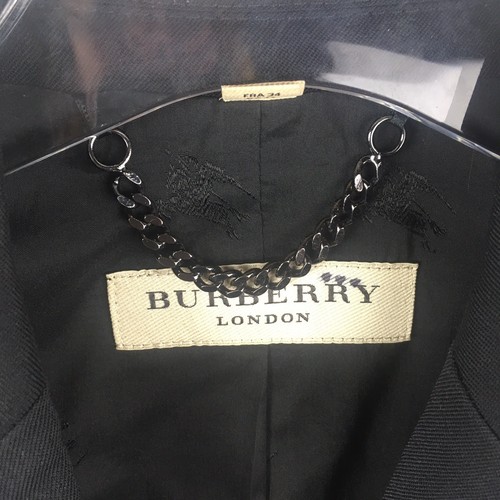 Burberry Blazer Size 2 Womens Black Single Button Classic
