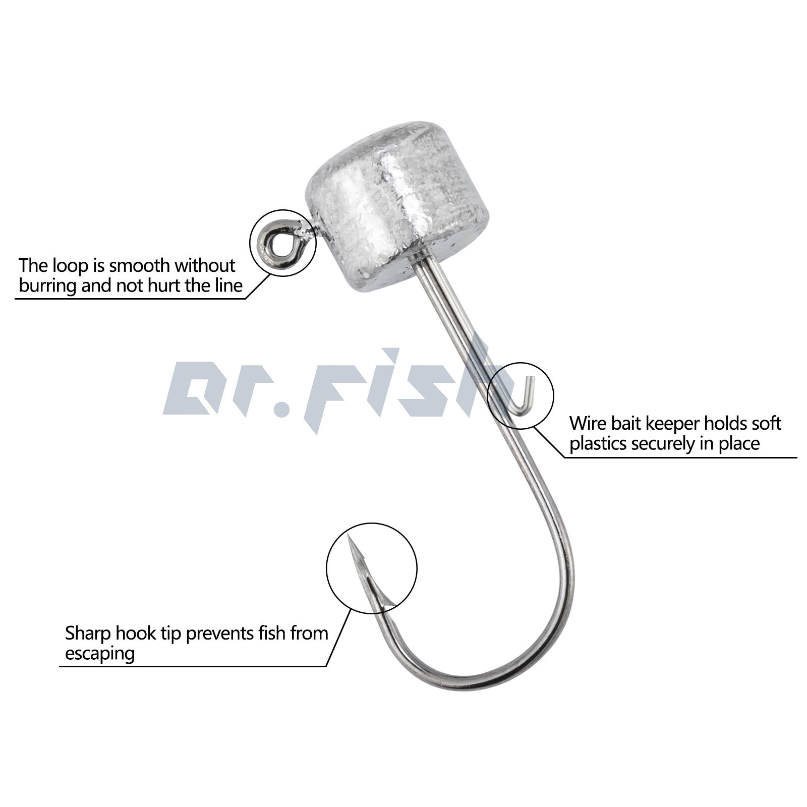 25/50pcs Ned Rig Jig Head Fishing Mushroom Jig 1/16oz-1/4oz Bass Jig Lead Heads