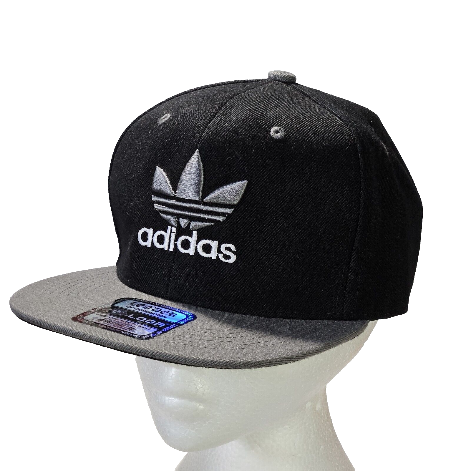 ADIDAS Embroidered Logo Black Cap Snapback L.O.G.A. Leader
