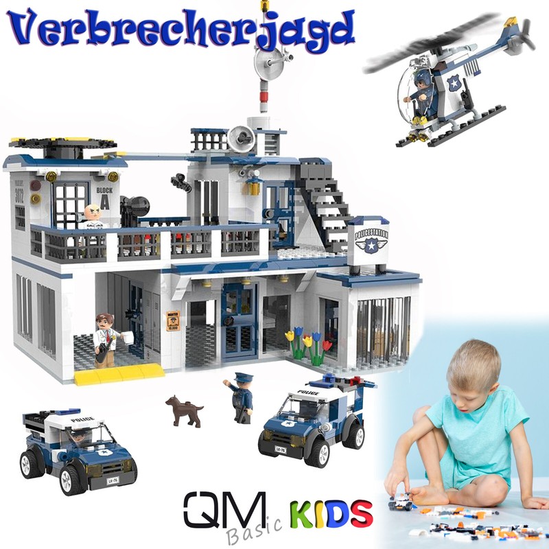 Polizeistation City Bausteine 834 Teile | Polizei GefÃ¤Ngnis Police Auto Figuren