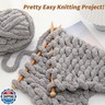 10 Pack of Jumbo Chunky Yarn for Hand Knitting,10# Super Bulky-Fluffy Chenille Yarn, 220 yds/70.5 oz Soft Thick Yarn for Crocheting Chunky Knit Throw Blankets.(Light Grey)