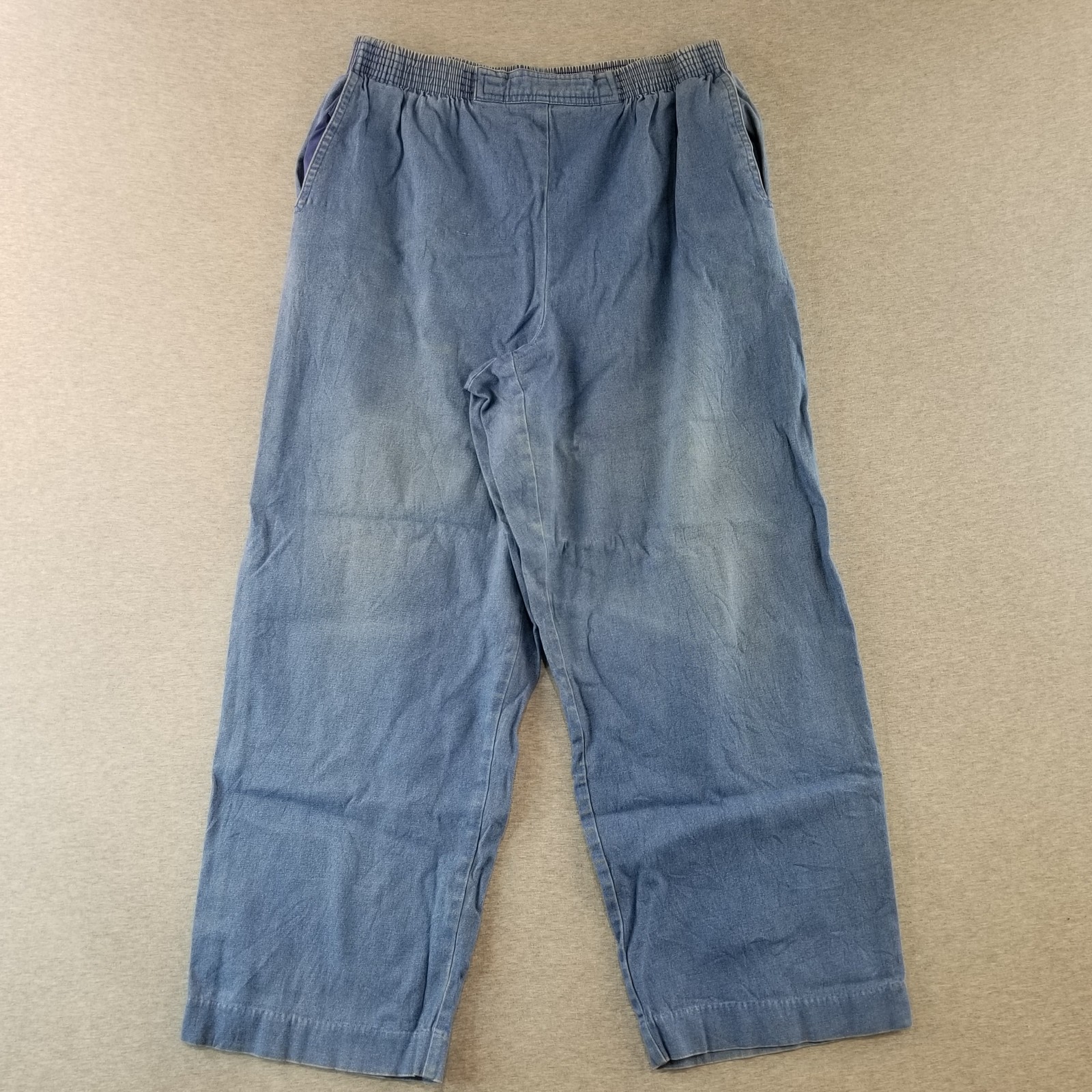 Alfred Dunner Jeans Womens Sz 10 Pull On Stretch Waist Light Wash Normcore Comfy