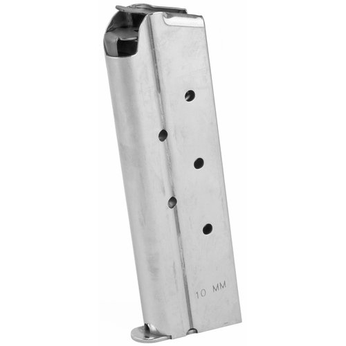 Ed Brown Magazine with 10MM Caliber, 8 Rounds Fits 1911 Stainless - Silver