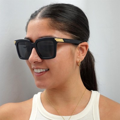 Pre-owned Bottega Veneta Sunglasses Bv1005s 001 Black Gray