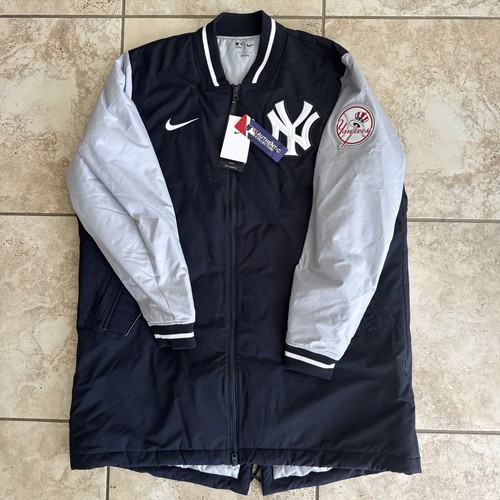 XL Yankees NIKE プルオーバー ナイロンジャケット 刺繍 ネイビー 90's～00's NIKE 