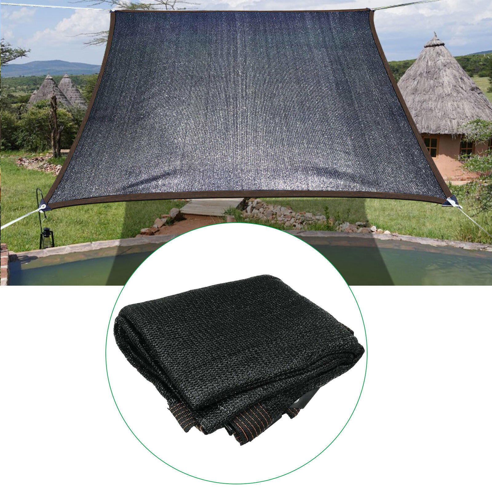 10x20FTResist Sun Shade Cloth Sunblock With Grommets Plants Patio Pergola Canopy
