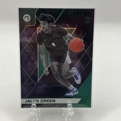 JALEN GREEN 2021 Panini Chronicles RECON Draft Picks #124 Rookie Card Green Foil. rookie card picture