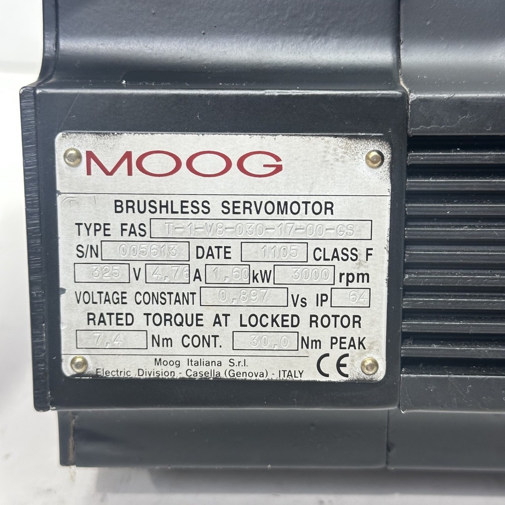 MOOG FAST-1-V8-030-17-00-GS SERVO MOTOR — 3