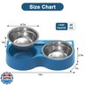 Alpcouts Heated Cat Bowl for Outdoor Cats in Winter, Heated Water Food Bowl with 2 Stainless Steel Bowls 23 OZ Each, Waterproof Heated Pet Bowl for Outside Cat Dog Bird, No More Frozen Food or Water.