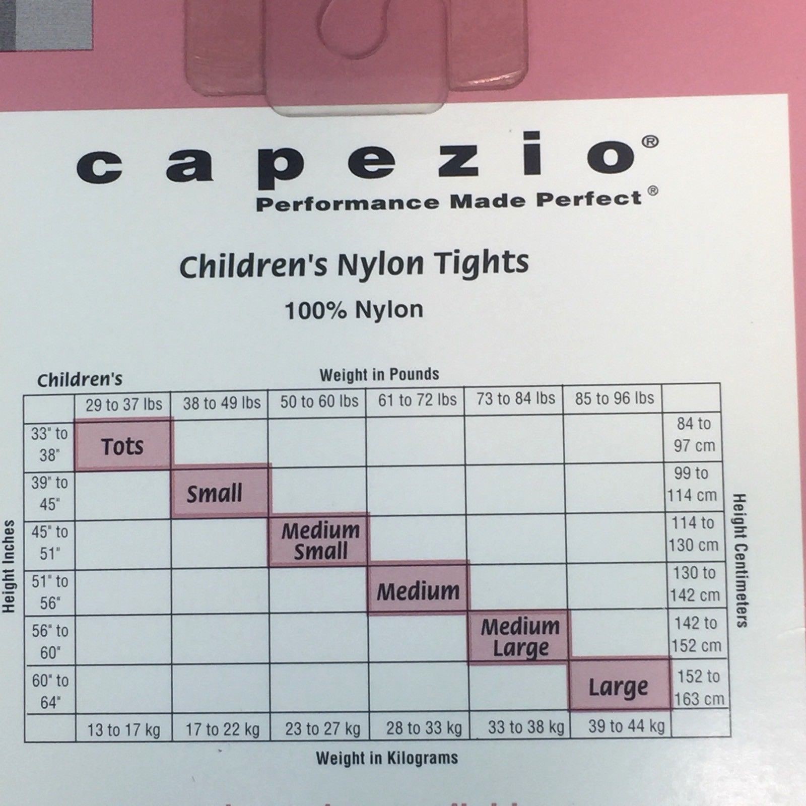 Capezio White Seamless Nylon Tights Size Large 60