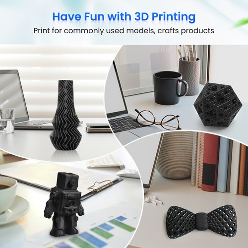 SUNLU 10×1KG PLA+ Black Fillament For 3D Printer 1.75mm +/-0.02mm Lot Of 10