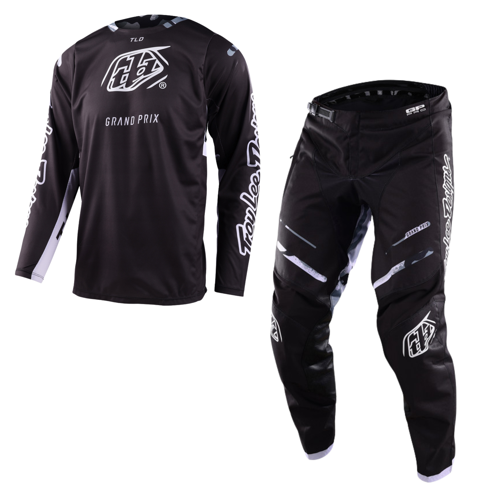 Troy Lee Designs GP Pro Motocross Kit Combo - Blends Camo Black / White