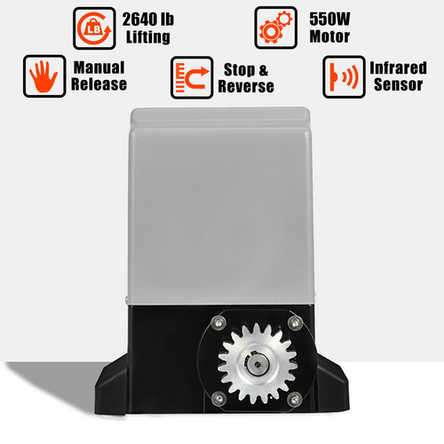 1200KG Sliding Gate Opener Electric Fence AC Automatic Motor Remote Control Kit