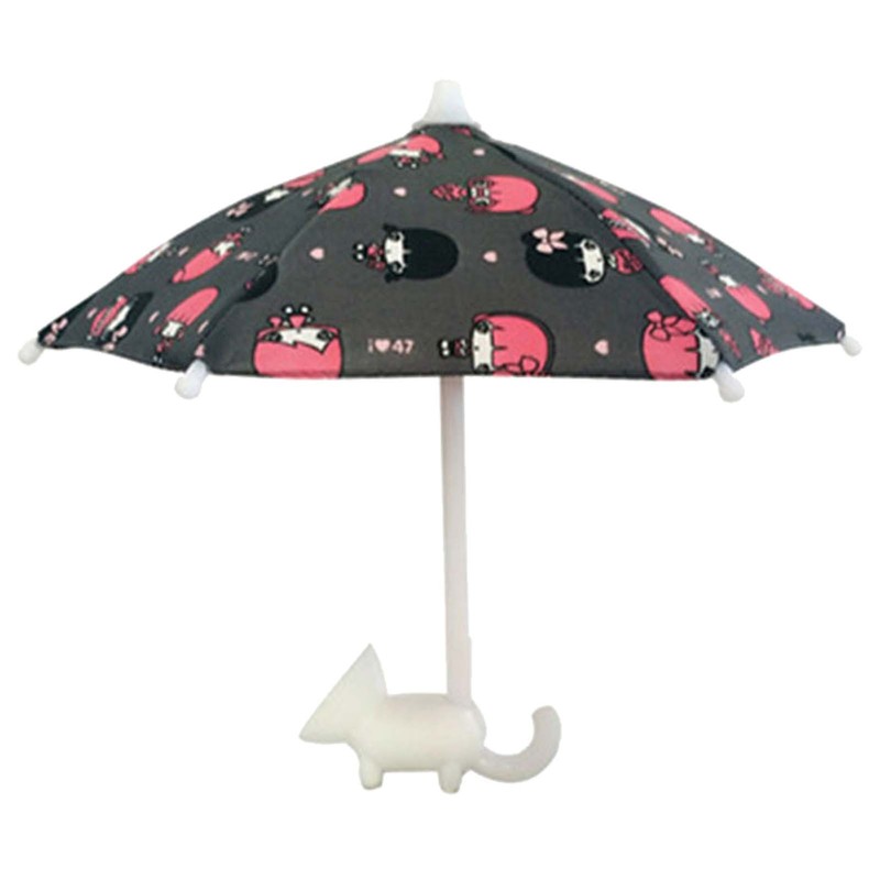Sun Rain Windproof Mini Umbrella Hat For Bicycle MTB Bike Cell Phone GPS Holder