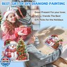Bowetile Christmas Wreath Hanging Diamond Art Painting Kits for Kids Adults, 5D Special Shape Diamond Art Kits Snowman, Crystal Gem Painting Arts and Crafts for Kids Ages 8-12 for Home Garden Decor