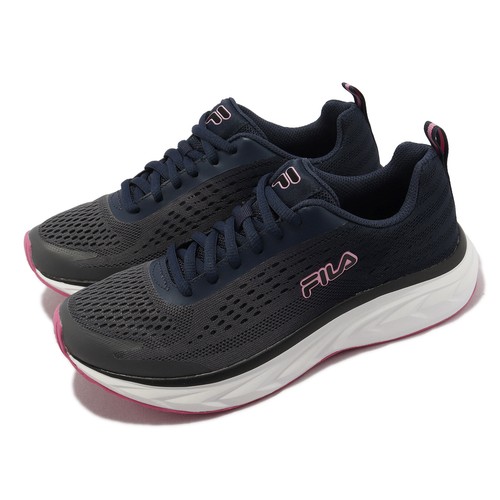 Fila Molecules Navy Black Pink White Women Running Sports Casual Shoes Sneakers