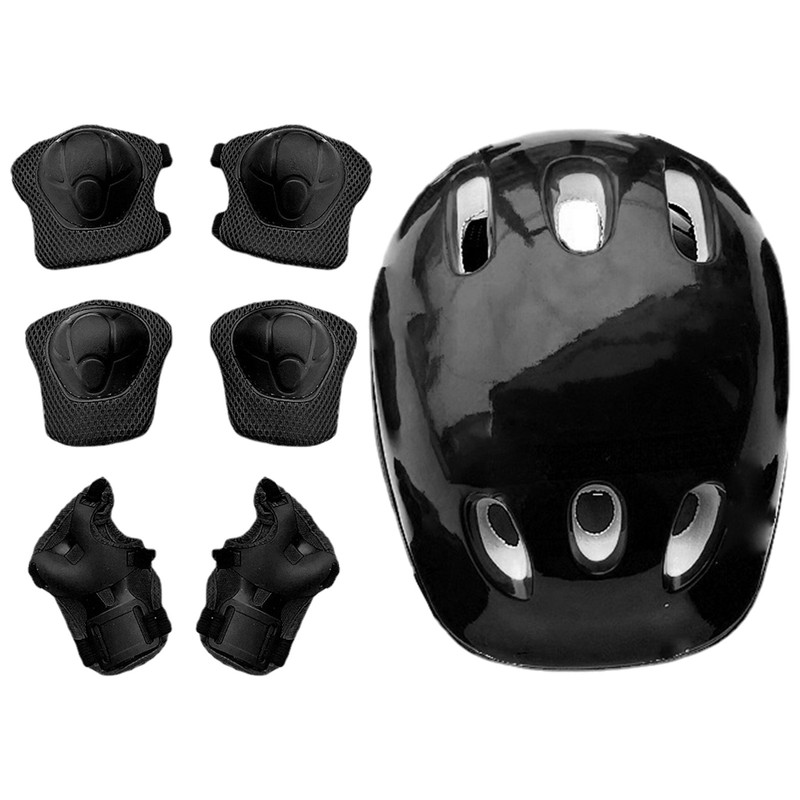 Kids Hat and Knee Pad Set Bike Skateboard Knee Elbow Pads Protective Gear