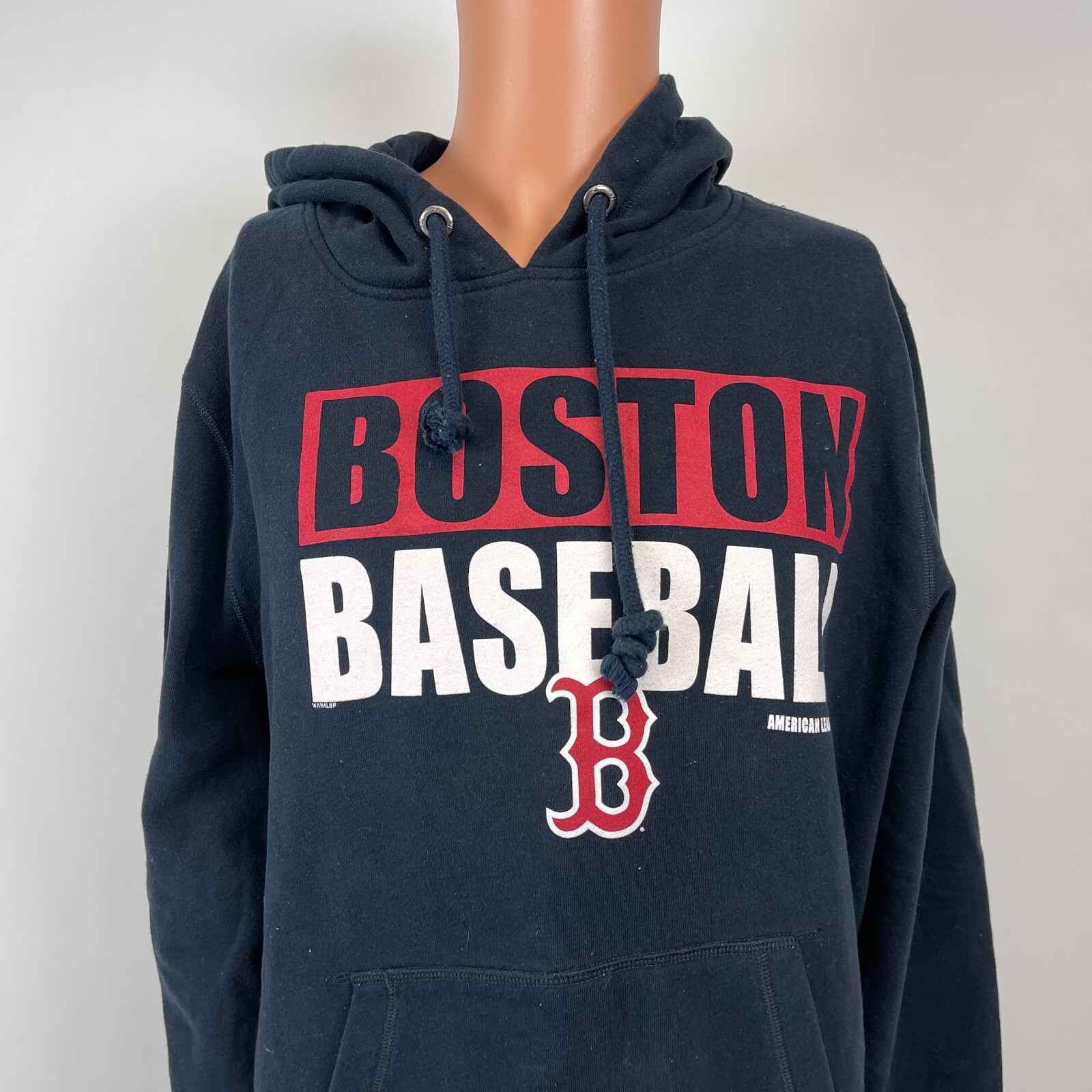 47 Brand Boston Red Sox Hoodie Sweatshirt Mens Size L Blue