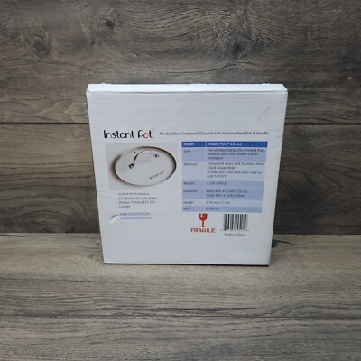 Instant Pot Tempered Glass Lid Stainless Steel Rim Handle Steam Vent 6qt New