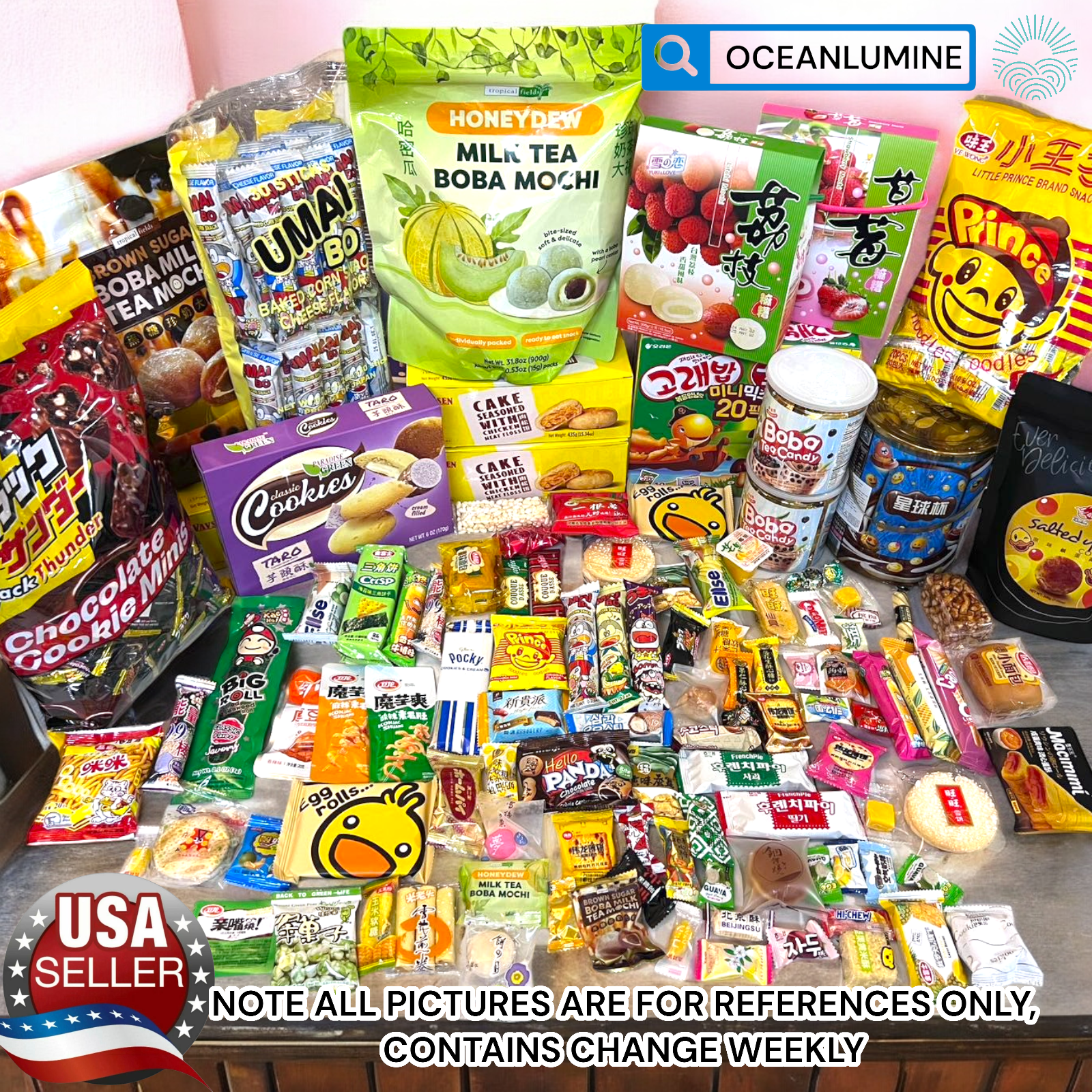 80 Pieces With Drink & Ramen Mix Variety Asian Snack Box Japanese Korean Taiwan