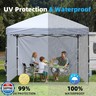 Joramoy Instant Canopy Sunwall 10×10 for Pop Up Canopy, Waterproof, UV Protection Canopy Sidewall, 1 Pack Straight Leg Canopy Side Panels Only（10×10, White)