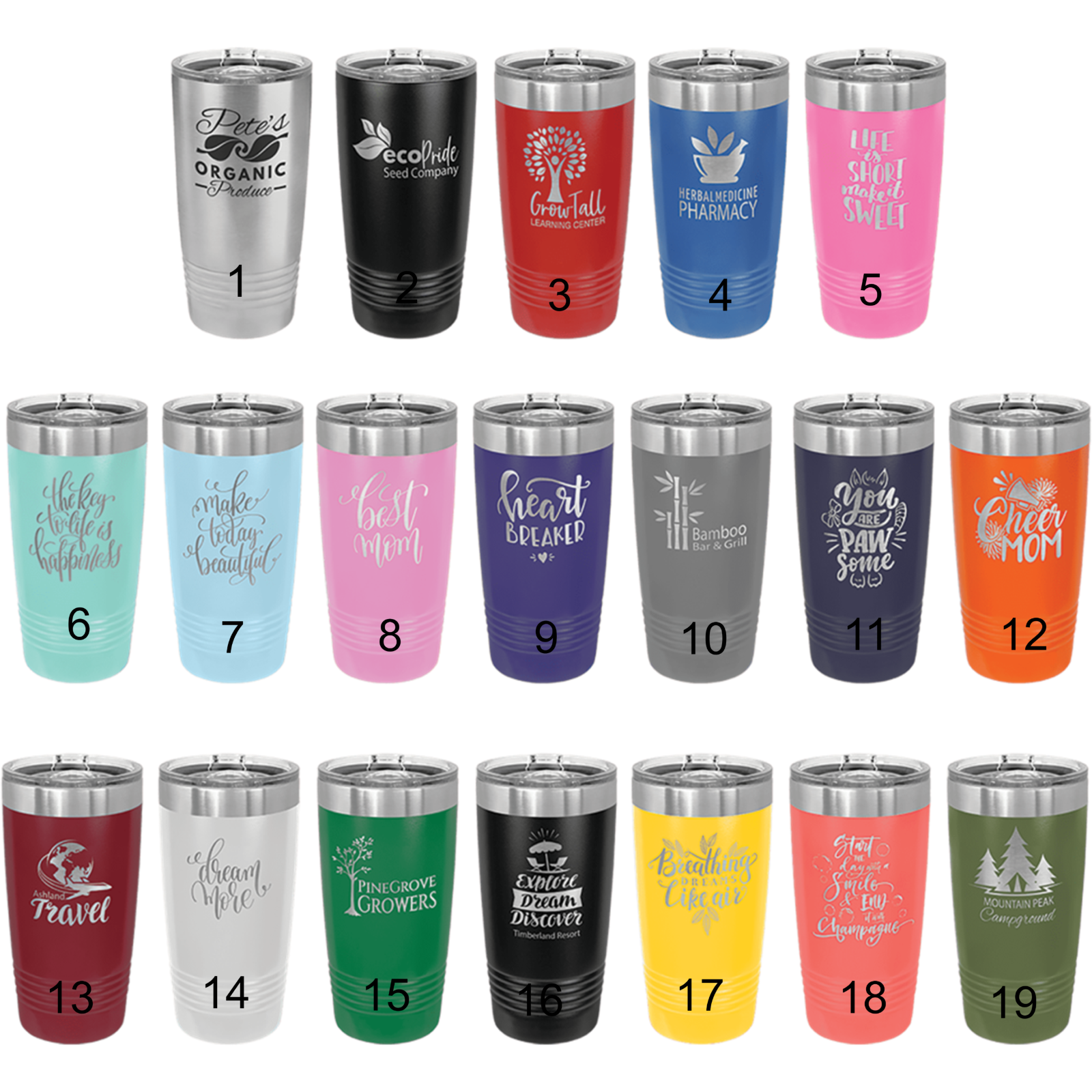 Tumbler, Add Your Logo, Wholesale Tumblers, Laser Engraved C