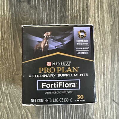PURINA FORTIFLORA PRO PLAN VETERINARY DOG SUPPLEMENTS 30 SACHETS EXP 08/25