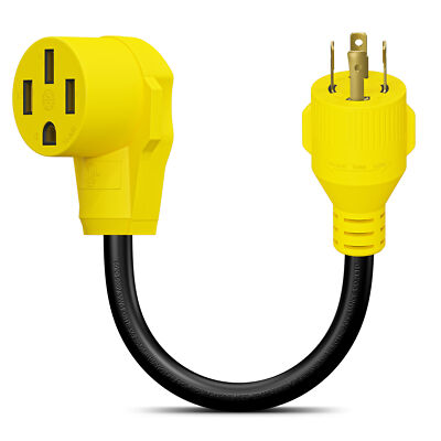 Adapter Cord 4-prong Twist Lock 30a L14-30 Male To Rv 50a 14
