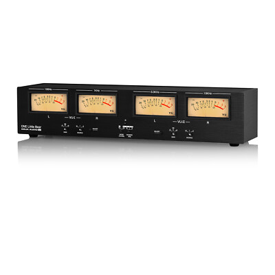 MIC+LINE Four Analog VU Meter Sound Level Display RCA/XLR Switcher Audio Adapter