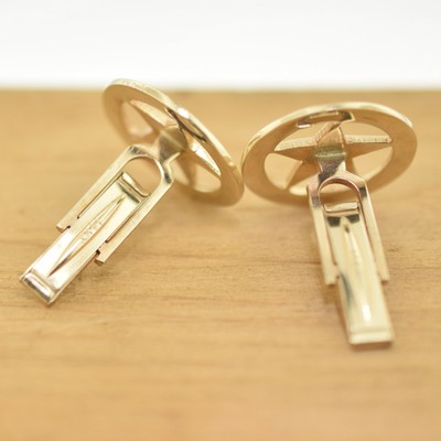14k Yellow Gold Star Vintage Cufflinks Texas Lonestar Law Enforcement
