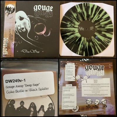 GOUGE AWAY Deep Sage LP Splatter Vinyl 1st Press 300-Scowl Angel Du$t Spaced Gel