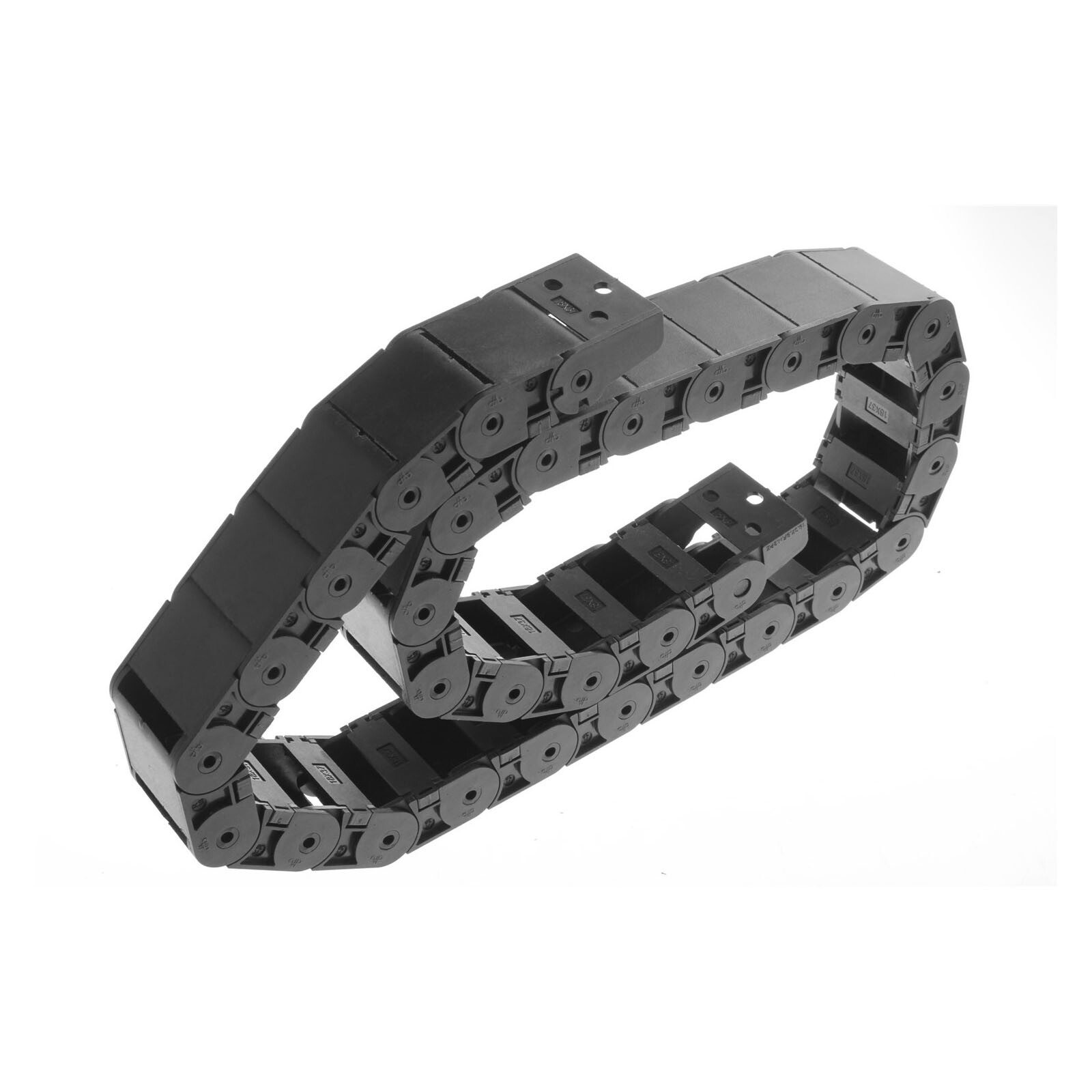 US Stock R38 18mmx37mm Plastic Semi Closed Cable Drag Chain Carrier 1 Meter 2Pcs