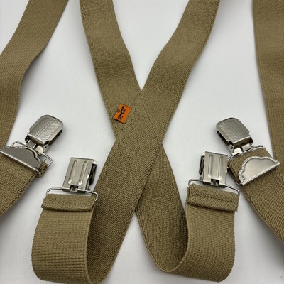 Levi s suspenders orange tab tan Elastic, Vintage