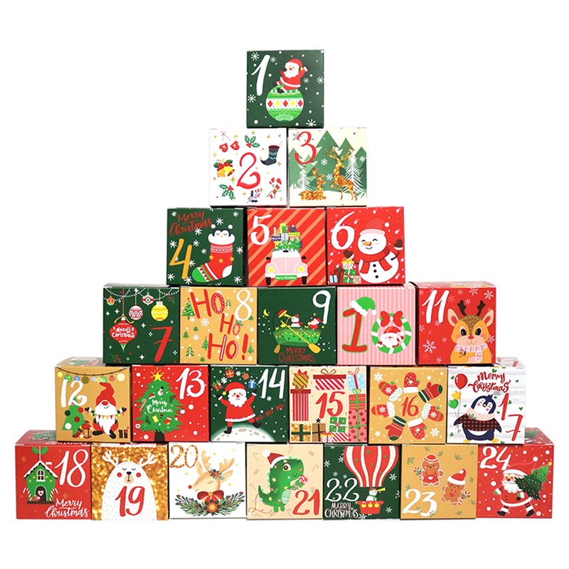 Christmas Decoration Countdown Gift Boxes