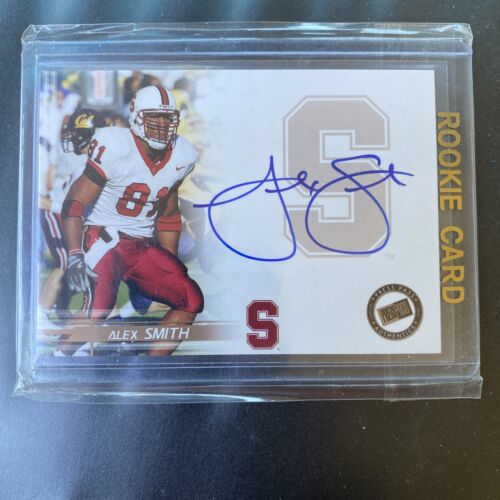 Alex Smith 2005 Press Pass On-Card Autograph Auto Rookie RC Stanford. rookie card picture