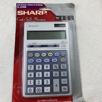 Sharp Calculator EL-339HB  Business School SILVER Metal Color New