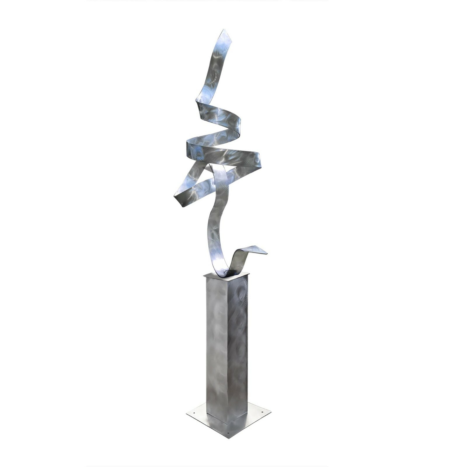 Extra Large Silver Metal Art Modern Indoor Outdoor Sculpture By Jon