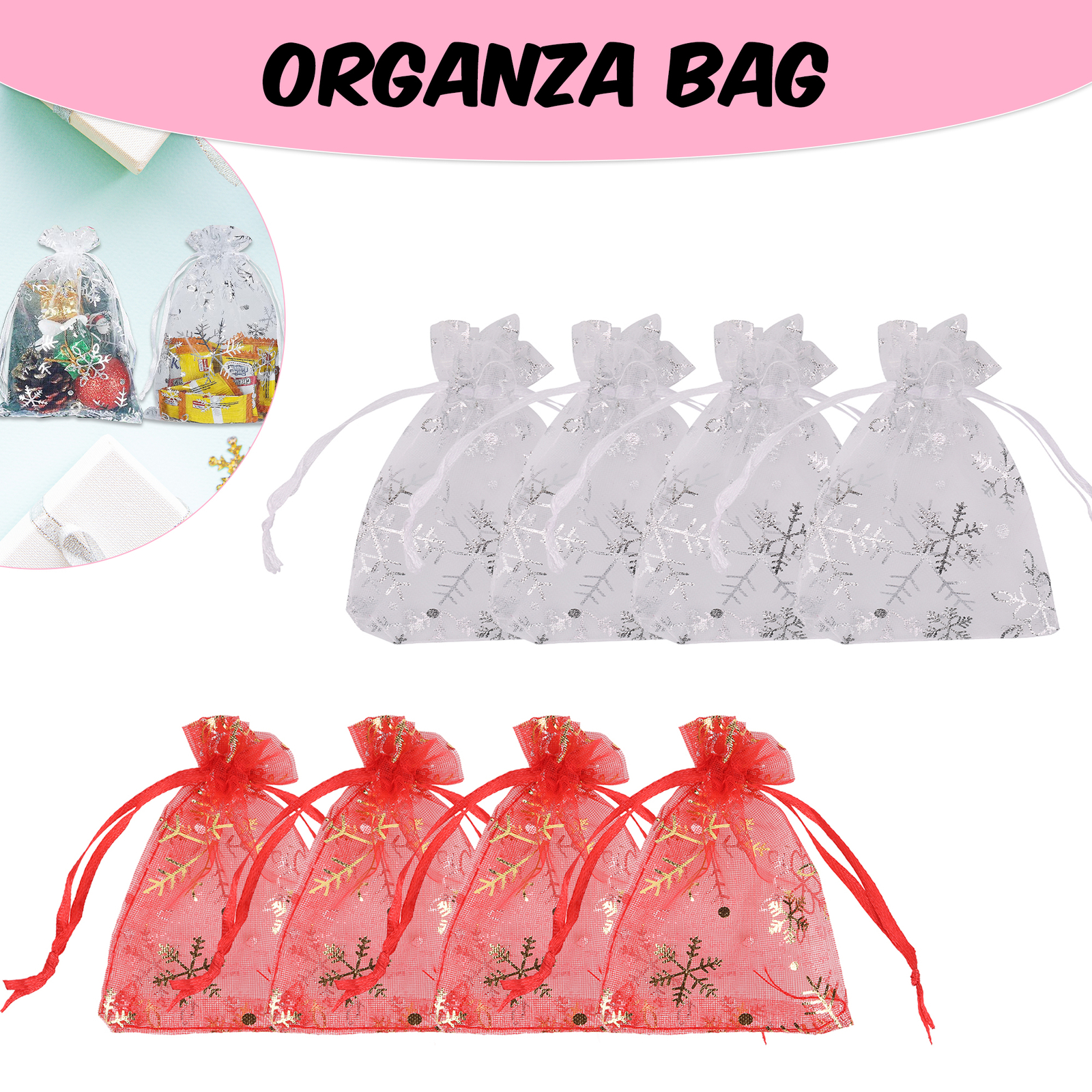 Organza Bags Gift Bags Wedding Party Favour Candy Jewellery Pouch 1-100pcs