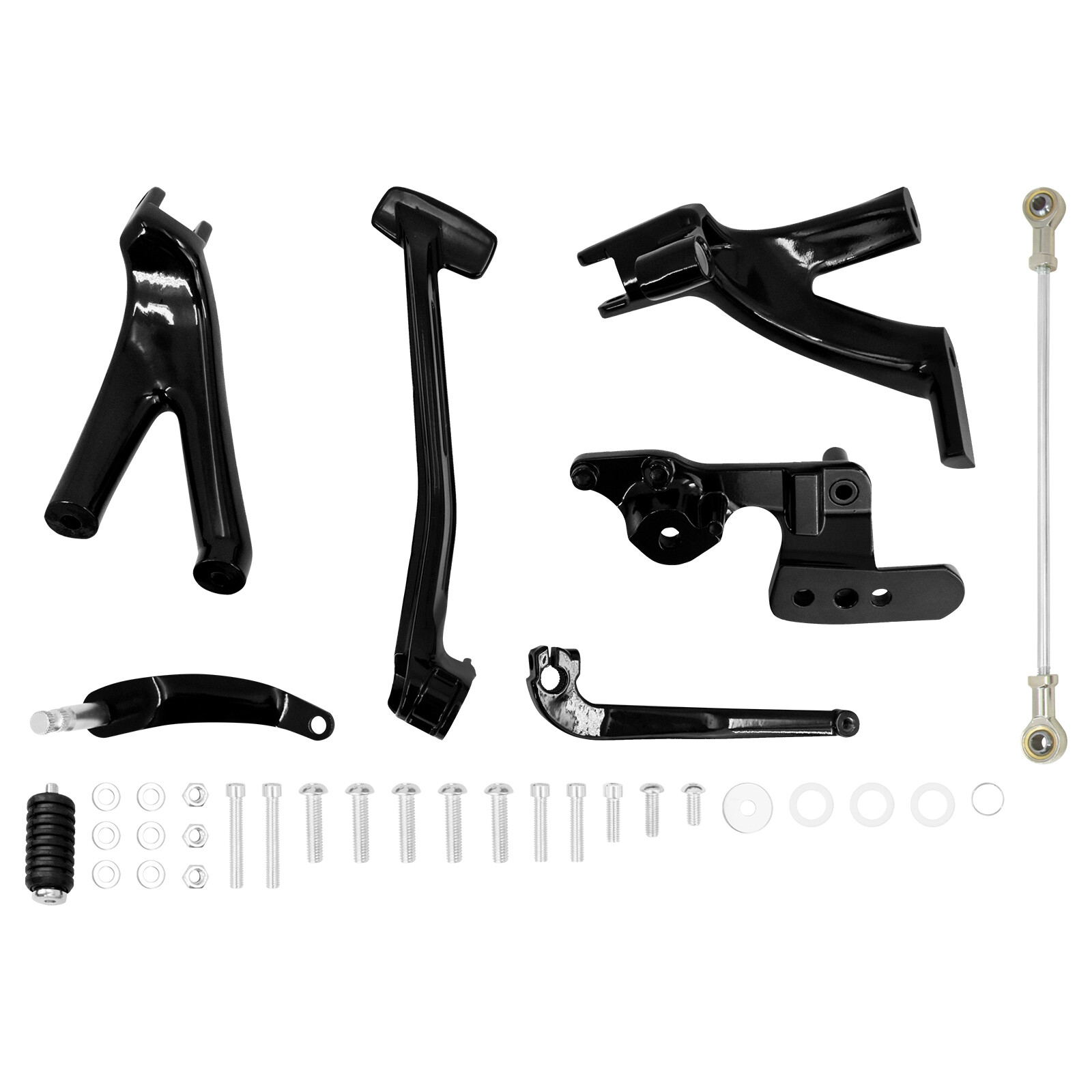 Black Forward Controls Kits Fit For Harley Softail Low Rider Street Bob 2018-23